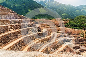 Erzberg iron mine in Styria in Austria.