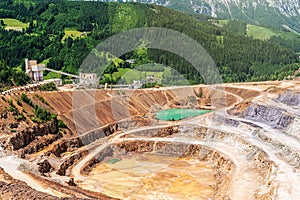 Erzberg iron mine in Styria in Austria.