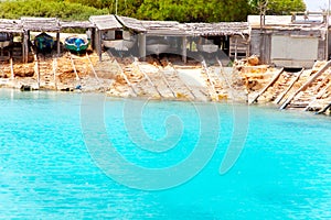 Es Calo de San Agusti port in Formentera island