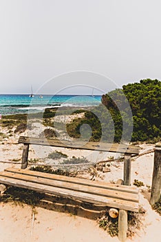 Es CaloBank inEs Calo de Sant Agusti fishing villag de Sant Agusti fishing village on the island of Formentera in times of COVID19