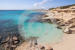 Es Calo des Mort beach, Formentera, Spain