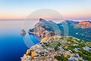 Es Colomer islet near cap formentor at Mallorca, Spain