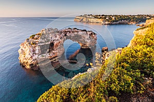 Es Pontas natural arch in Mallorca