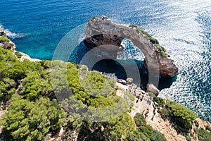 Es Pontas, a natural rock arch, Mallorca island photo