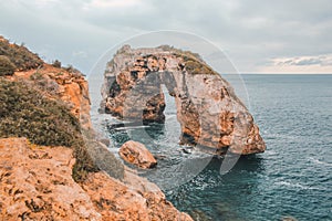 Es Pontas - picturesque rock arch in Santanyi, Mallorca, Spain