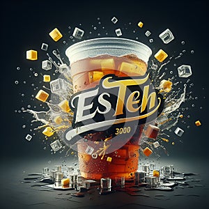 Es Teh, Iced tea for menus and business promotions, very fresh and attractive