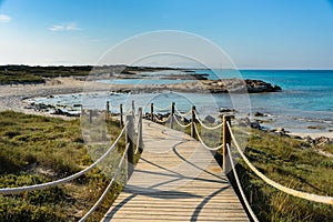 Es Trucadors beach on the island of Formentera