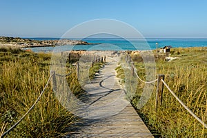 Es Trucadorsbeach on the island of Formentera