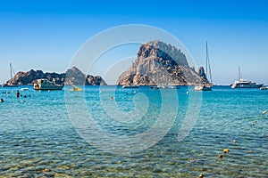 Es vedra island of Ibiza Cala d Hort in Balearic islands