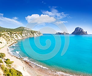 Es vedra island of Ibiza view from Cala d Hort photo