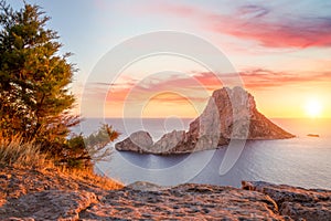 Es Vedra at sunset, Ibiza, Spain