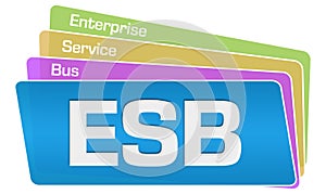 ESB - Enterprise Service Bus Colorful Squares Stack