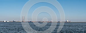 Esbjerg harbor along Jutland coastline, Denmark, overlooking Fano Bay, Wadden Sea, North Sea photo