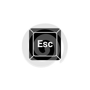 Esc button key vector icon. Escape keyboard logo computer cartoon illustration sign. Esc design technology key design