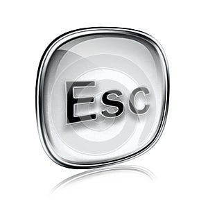 Esc icon grey glass.