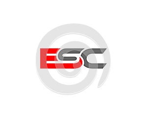 ESC Letter Logo Design