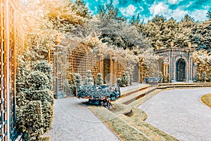 Escalade fountain in a beautiful park in Europe - Versailles