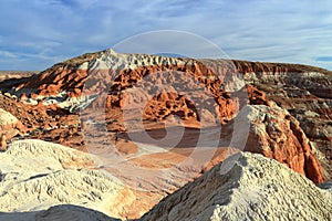 Escalante National Park with Colorful Desert Landscape along Toadstools Trail in Evening Light, Southwest Utah, USA