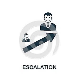 Escalation icon symbol. Creative sign from crm icons collection. Filled flat Escalation icon for computer and mobile