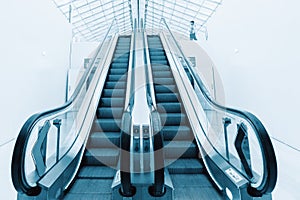 Escalator at the airport PARIS Charles de Gaulle