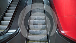 Escalator in the city public transport terminal.