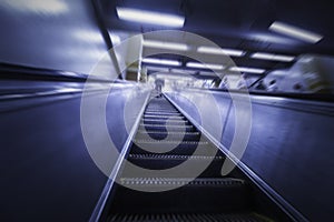 Escalator close-up in the mall