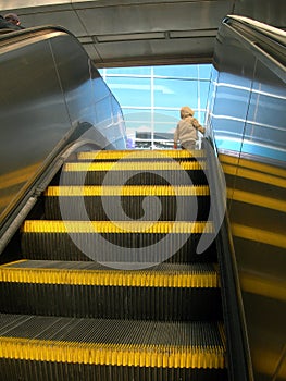 Escalator going up