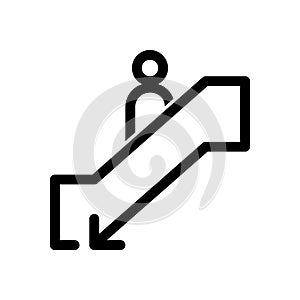 Escalator icon flat vector logo design trendy