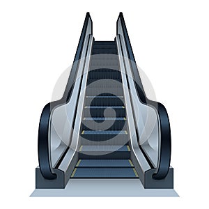 Escalator icon, realistic style