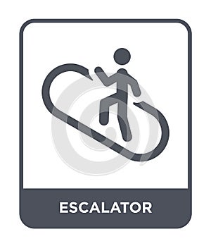 escalator icon in trendy design style. escalator icon isolated on white background. escalator vector icon simple and modern flat