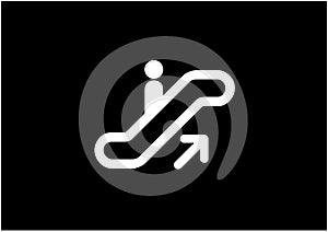 Escalator Icon for use with signs or buttons