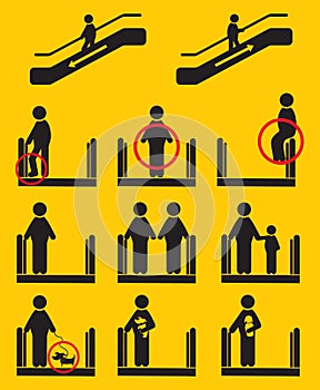 Escalator icons