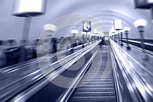 Escalator in metro