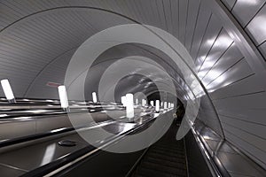 Escalator metro station