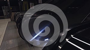 Escalator at Metro Station in movement