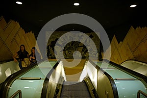 Escalator in Naples metro