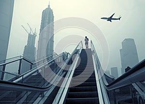 Escalator of Shanghai streets