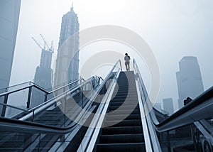 Escalator of Shanghai streets