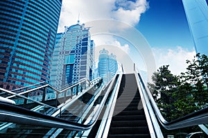 Escalator of Shanghai streets