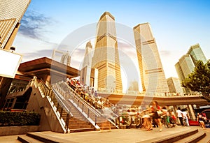 Escalator of Shanghai streets