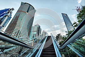 Escalator of Shanghai streets