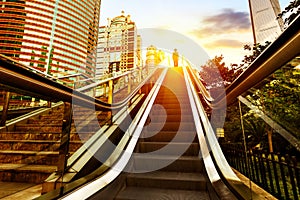 Escalator of Shanghai streets