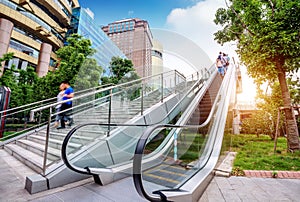 Escalator of Shanghai streets