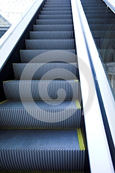 Escalator in shopping center, Moscow