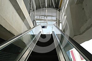 Escalator on the skytrain station