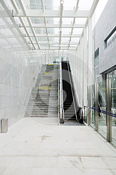 Escalator and stairs photo