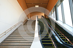 Escalator and stairway