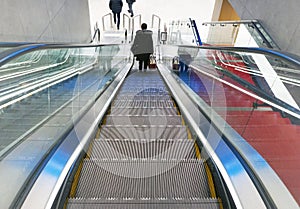 Escalator at subway station