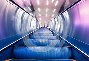Escalator of the subway station