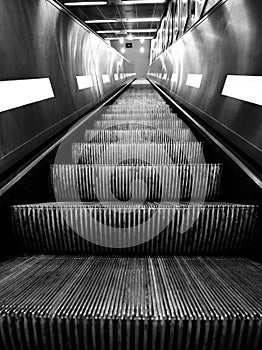 escalator for transporting people effortlessly from floor to flo